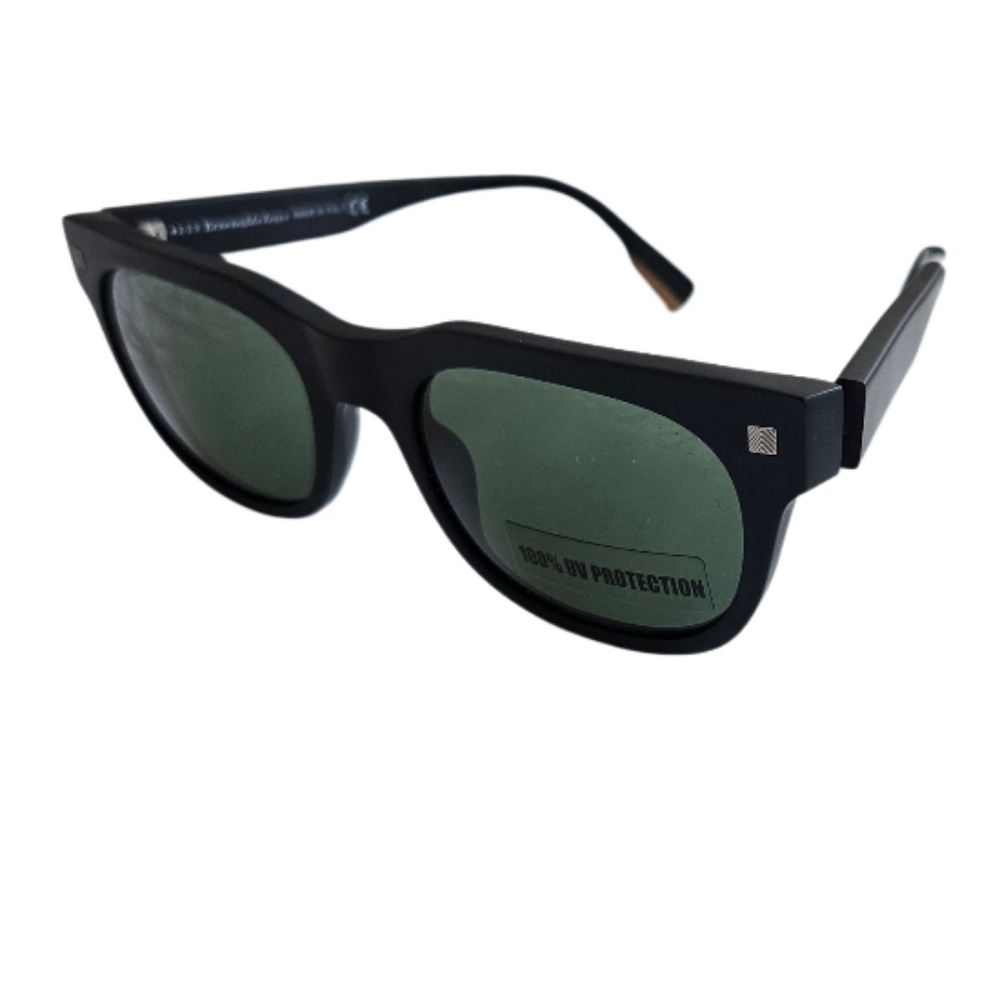 Ermenegildo Zegna EZ 0101 Men's Black Frame Sunglasses with Green Lenses - Picture 3 of 12